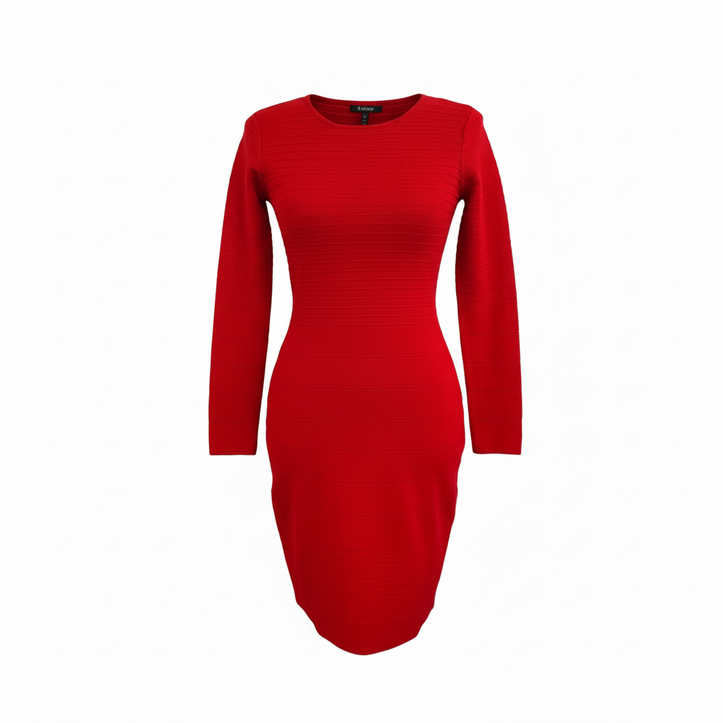 Betsy Johnson Brand Red Bodycon Midi Dress